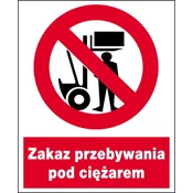 shumee ZZO-15 Znak za varnost in zdravje pri delu: Prepovedano zadrževanje pod bremenom