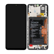 Honor X7a RKY-LX1 RKY-LX2 - LCD zaslon + steklo na dotik + okvir (Midnight Black) - 0235AENA Genuine Service Pack
