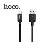 Hoco Podatkovni kabel Type C na USB 1m 3A črn pleten