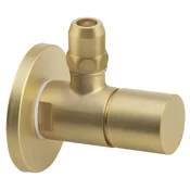 Kotni ventil z matico, okrogel, 1/2 x 3/8, zlato mat - Zlata mat barva - Sapho - 24 - Medeninasti - 1/2x3/8 - 14