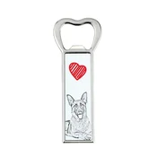 Artdog Alzaški nemški ovčar - odpirač za steklenice s psom, personaliziran odpirač za hladilnik, unikatno darilo Art-Dog za moškega
