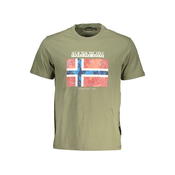 NAPAPIJRI GREEN MEN'S SHORT SLEEVE T-SHIRT