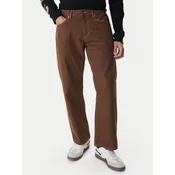 RVCA Hlače iz tkanine Dayshift 23A113502 Rjava Relaxed Fit