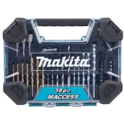 MAKITA sada vrtáků a příslušenství 38 ks v plastovém kufru E-22573