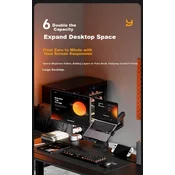 Brateck Postolje za laptop, za dva ekrana, sa mehaničkom rukom, Crno
