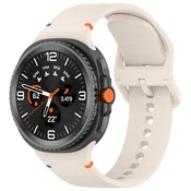 Silikonski pas Techsuit W079 za Samsung Galaxy Watch8 40mm/Watch8 44mm/Watch8 Classic 46mm - kremast
