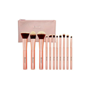 BH Cosmetics Metal Rose-11 Piece Brush Set With Cosmetic Bag