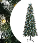 Vidaxl Umestno božično drevo Zelena 240 cm PVC, plastika in jeklo