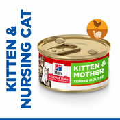 Hills Science Plan Kitten & Mother Tender Mousse s piletinom i puretinom - 48 x 85 g