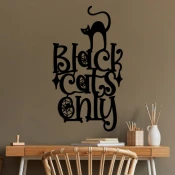 Wallity Zidna dekoracija Cat 8, 34 x 60 cm, Crna
