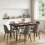 vidaXL 140 x 70 x 75 cm Masiven les akacije Temno rjava in črna