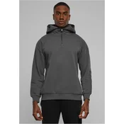Mens Zipped High Neck Sweatshirt Grey