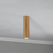SOLLUX LIGHTING Stropna svetilka Peach Puff, les, višina 30 cm, pravokotnik - Dnevna soba/jedilnica - Sodobni - svetlo leseno