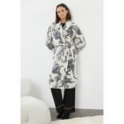 Trendyol Multi-Colored Belted Animal Pattern Fleece Winter Knitted Dressing Gown