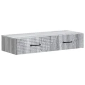 vidaXL Stenska stranska miza Siva Sonoma 87,5 x 34,5 x 17 cm