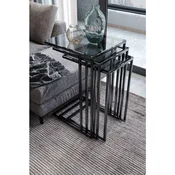 Hanah Home Mira set stolica (umetnuti), crna/dimljena (3 kom)