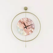 WALLXPERT Dekorativni metalni zidni sat Mclock 00116 zlatna boja