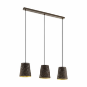 EGLO viseca lampa SEGEZIA 3xE27 88 cm moka zlatna 99438