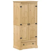 Vidaxl Garderobna omara Corona 76x50x170 cm trdna borovina