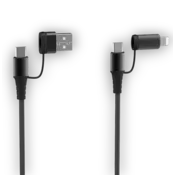 Infostyle Polnilni in podatkovni kabel 4v1 - Črna Črna