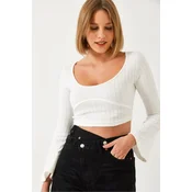 Bianco Lucci Womens Crop Blouse
