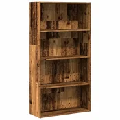 Vidaxl Knjižna omara starinski les 80x30x152 cm inženirski les