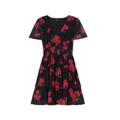 Cropp - Mini haljina s cvetnim dezenom - CRNO