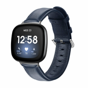 BStrap Fitbit Versa 3 Leather Lux pašček, navy blue