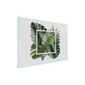 shumee Steklena zaščitna plošča za štedilnik 70x52 Leaf