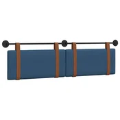 Vidaxl Visoki naslon za glavo Modra 190 x 55 x 5 cm Antikni PU