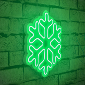 WALLXPERT LED dekoracija Snowflake Green