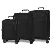 Jada Toys MOVOM Atlanta Black, Komplet luksuznih tekstilnih potovalnih kovčkov, 77cm/66cm/55cm, 5318421