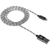 CANYON Lightning USB Cable for Apple, braided, metallic shell,