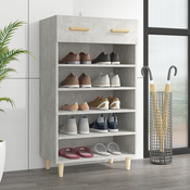 vidaXL Omarica za čevlje betonsko siva 60x35x105 cm konstruiran les