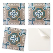 shumee Komplet samolepilnih PVC ploščic z mozaičnim vzorcem in ornamenti 4x50x50 cm