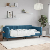 Dnevni krevet plavi 90 x 200 cm baršunasti