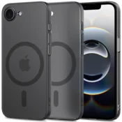 Magslim hard back case za iPhone 16e - prozorno črn
