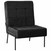 vidaXL Stol za sproščanje 65x79x87 cm črn žamet