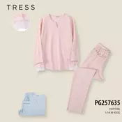 Tress Ženska dolga pižama, Tress 7635 mini pikice