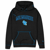 Milwaukee Bucks New Era City Edition 2023 Black pulover sa kapuljacom