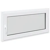 Vidaxl Okno za klet RISOR 120 x 60 cm PVC in steklo Bela