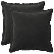 vidaXL Prevleka za blazino 2 pcs HOUTEN Črna 35 x 35 cm Žamet