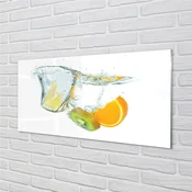 tulup.si Zidna obloga za kuhinju Voda kiwi oranžna 100x50 cm