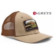 Muharska kapa Greys New Scene Cap Fishing Hat Trucker Style Mesh Tan (1561623)