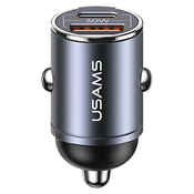 USAMS C38 USB-A, USB-C 30W PD Fast Charge car charger tarnish