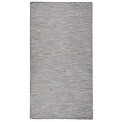 shumee vidaXL Zunanja preproga, ravno tkana, 80x150 cm, rjava in modra