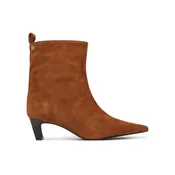 Tommy Hilfiger Škornji Kitten Heel Suede Ankle Boot FW0FW09670 Oranžna
