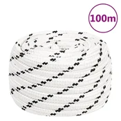 Vidaxl vidaXL Delovna vrv, bela, 18 mm, 100 m, poliester