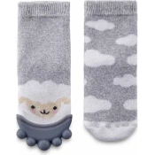 Babyjem Pamucne carape sa glodalicom za decake, 6-12m, Sive