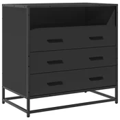 Vidaxl Omarica s predali črna 70x41x70 cm konstruiran les